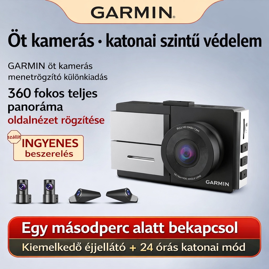 Ötlencsés Sentinel módú DVR parkolófelügyelet 2026 Új modell 360°-os panoráma nézettel és első és hátsó kettős kamerákkal