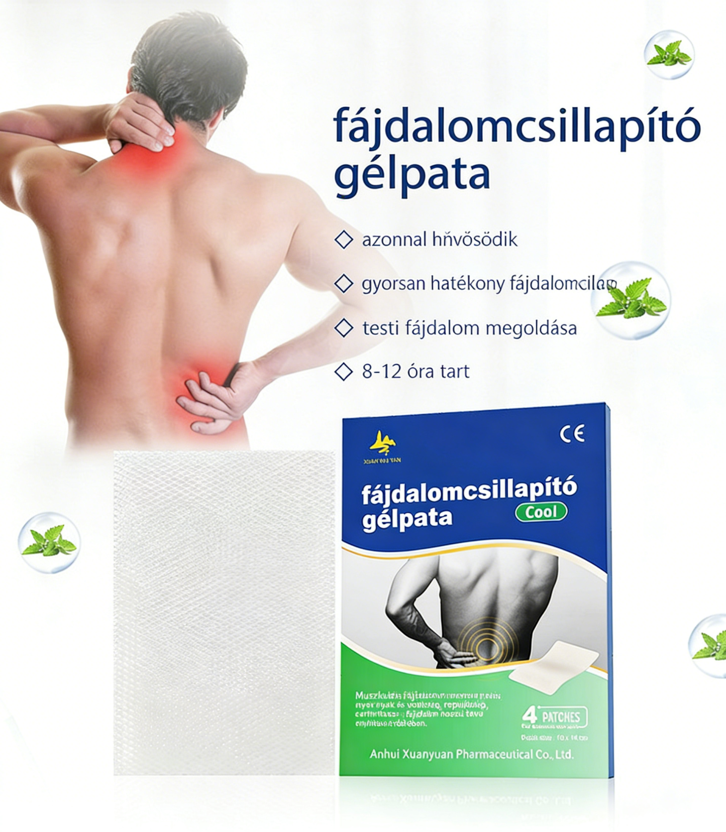 [Copy]Gyors fájdalomcsillapítás egy gél tapasszal – Izom- és ízületi kényelem akár 12 órán át