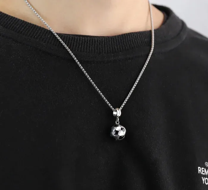 Colier cu nume personalizat fotbal