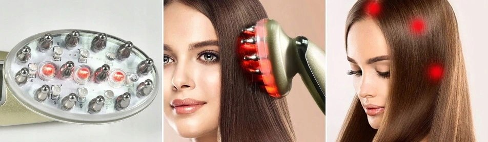 Laserowy grzebień na porost włos&oacute;w masaż laser RF EMS