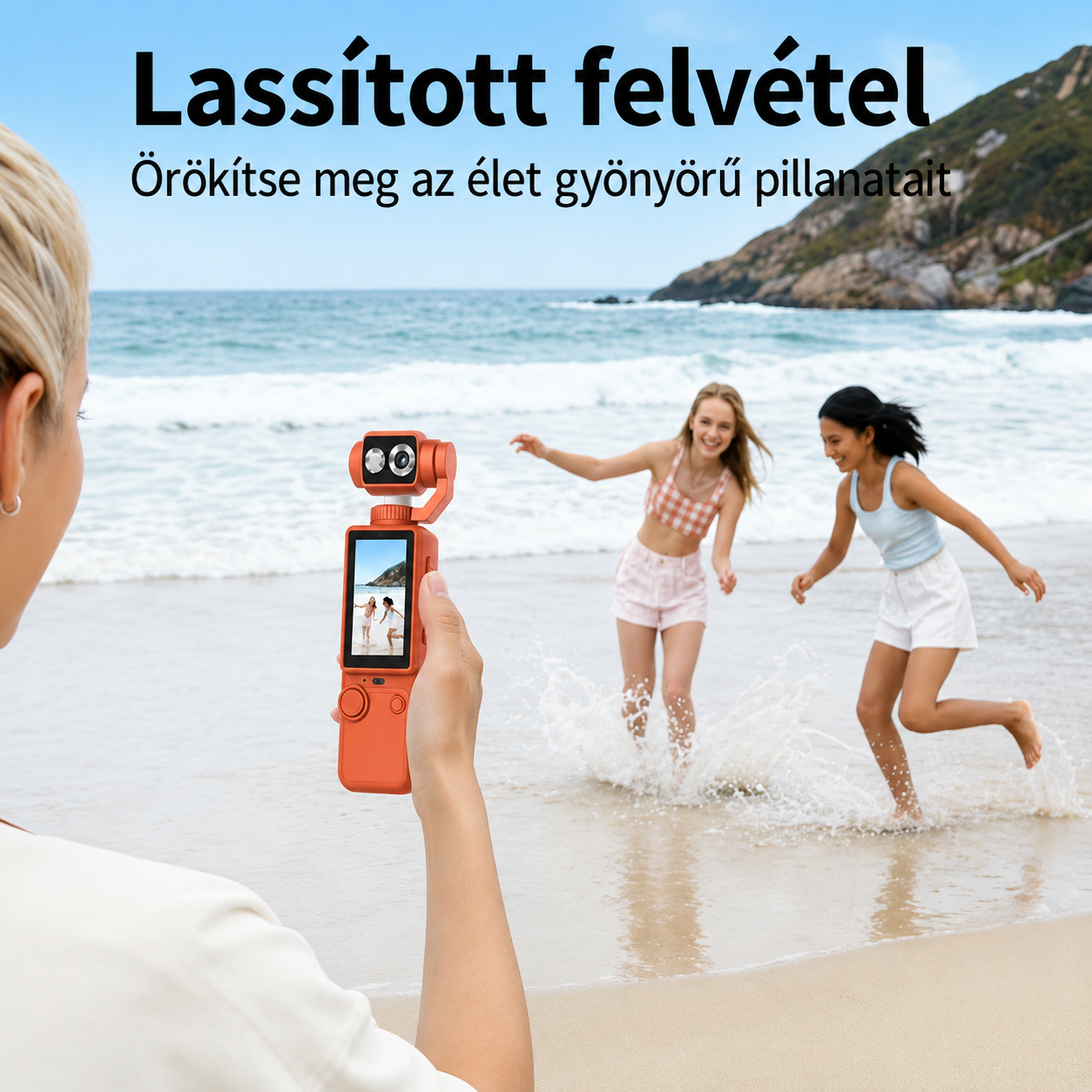 26 Új Ultralight 4 az 1-ben akciókamera | Támogatja az 1080P HD videofelvételt, 360°-ban forgatható objektívet, képstabilizálást, egykattintásos felvételt, hordozható kültéri kamera, alkalmas kerékpározáshoz, vlogoláshoz és drón szintű felvételkészítésh