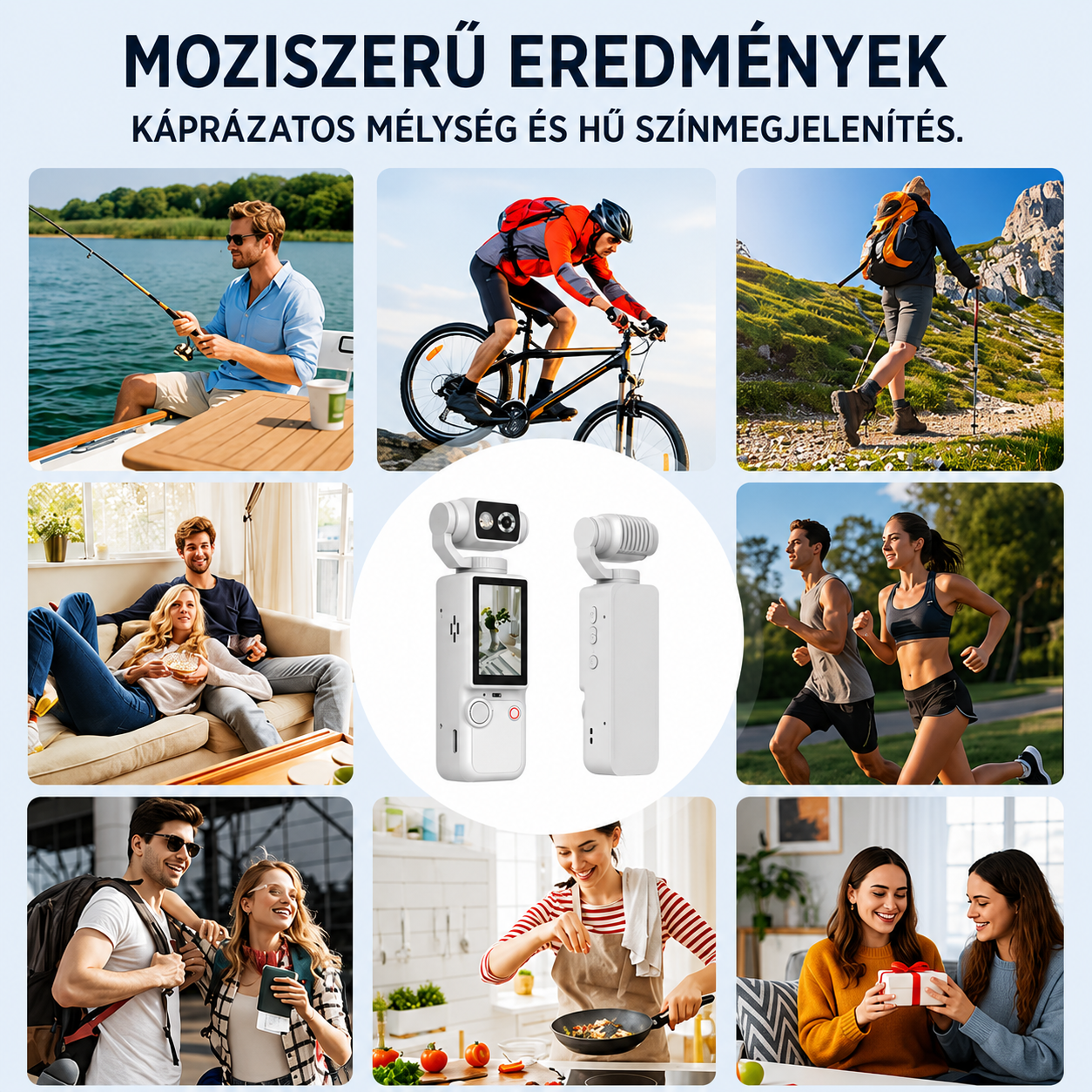 26 Új Ultralight 4 az 1-ben akciókamera | Támogatja az 1080P HD videofelvételt, 360°-ban forgatható objektívet, képstabilizálást, egykattintásos felvételt, hordozható kültéri kamera, alkalmas kerékpározáshoz, vlogoláshoz és drón szintű felvételkészítésh