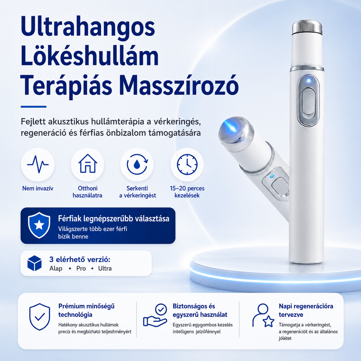😍😍 Újítsa meg férfi vitalitását, nyerje vissza önbizalmát  Fejlett lökéshullám-terápia, amely támogatja az erekció minőségének és tartósságának javítását, miközben enyhítheti az izmok, ízületek és inak fájdalmát.💪💪