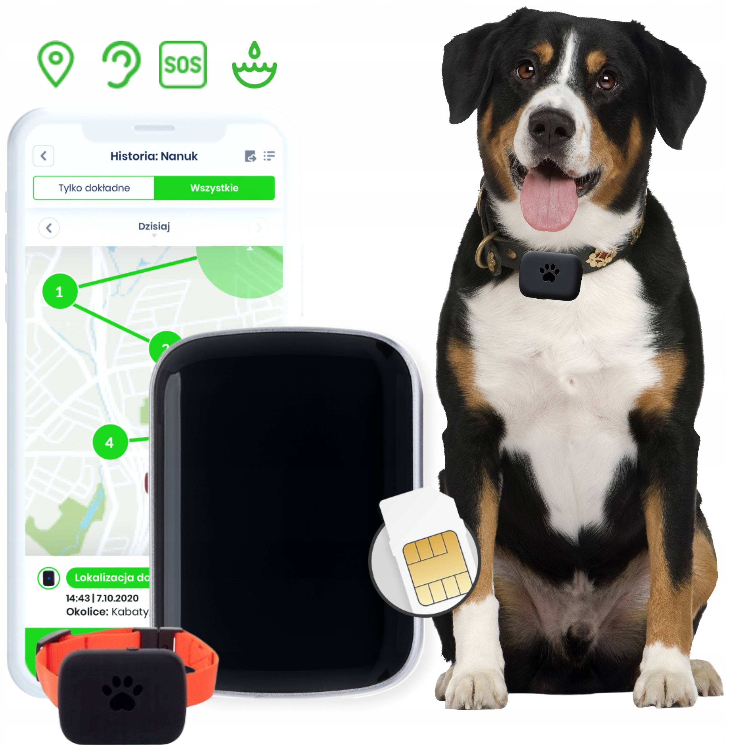 LOKALIZATOR GPS DLA PSA opcja przywołania LOCON DOG MAX + APLIKACJA 12MCY