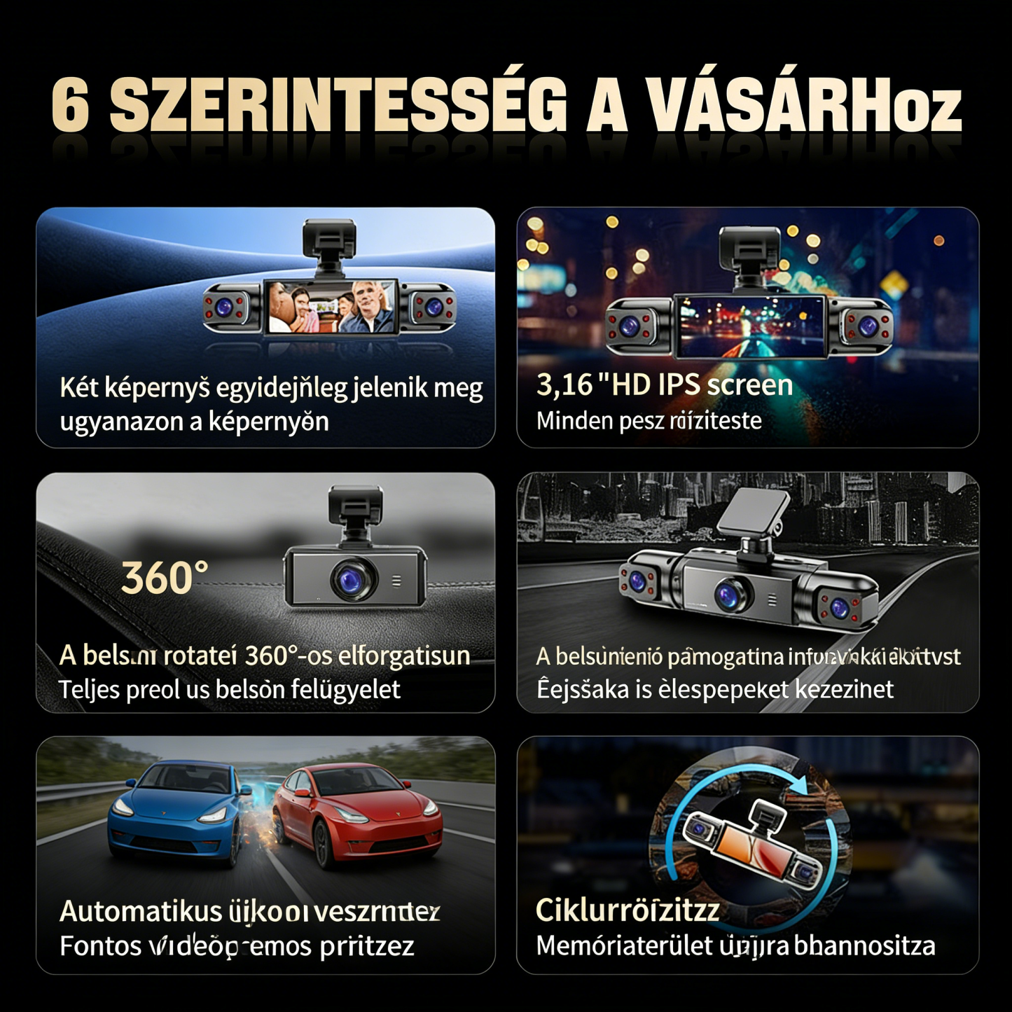 [Copy]BlackVue 4 csatornás 360° panoráma menetrögzítő kamera | Teljes körű védelmet biztosít a vezetéshez és parkoláshoz