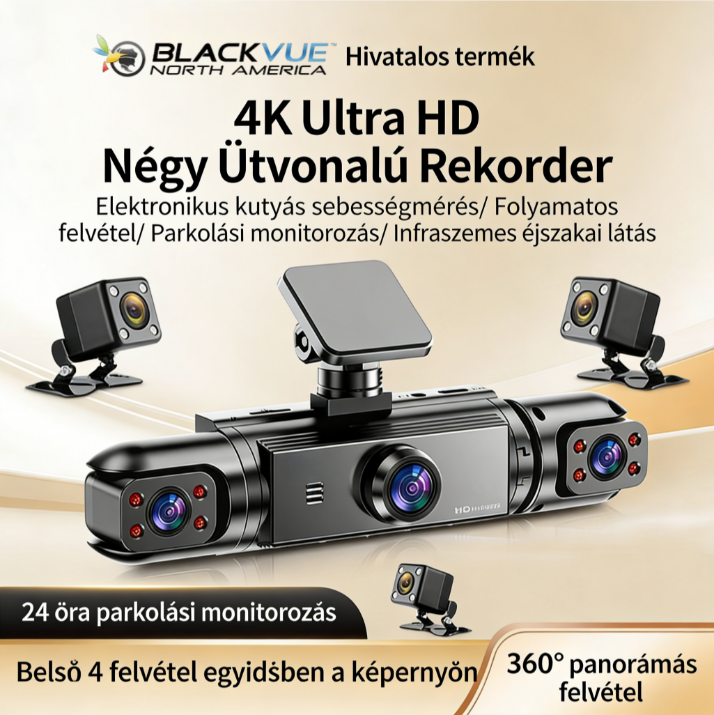 [Copy]BlackVue 4 csatornás 360° panoráma menetrögzítő kamera | Teljes körű védelmet biztosít a vezetéshez és parkoláshoz