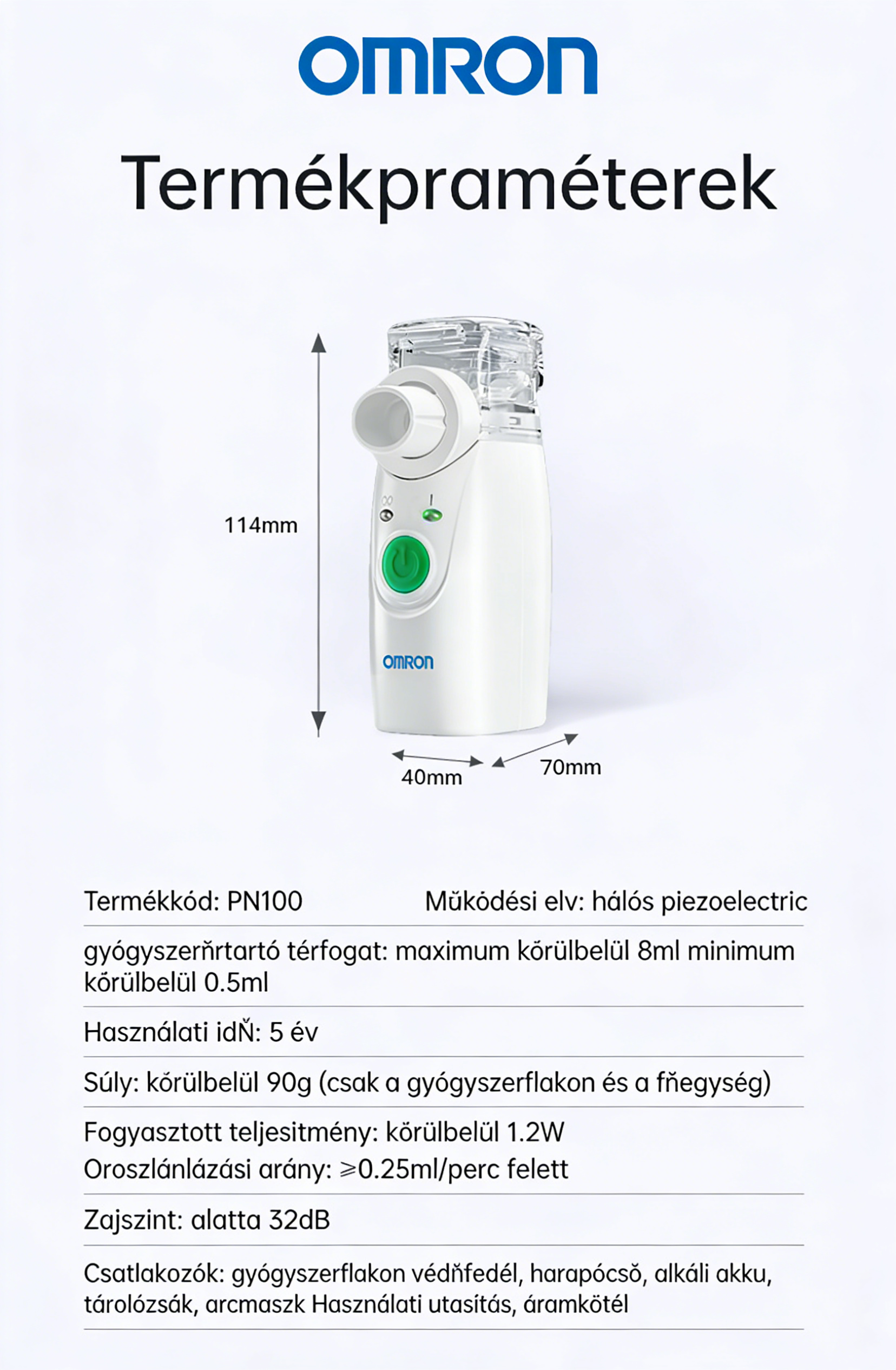 [Copy]OMRON inhalátor｜Kíméletes és hatékony légúti kezelés az egész család számára, otthoni használatra