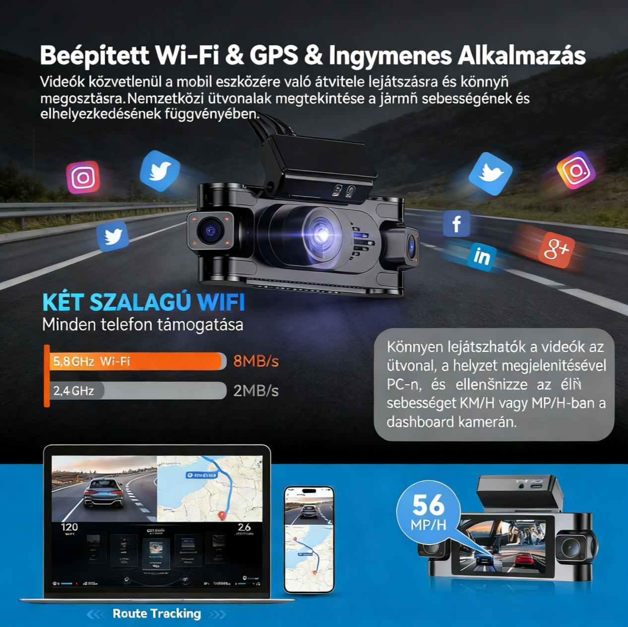 Garmin 4K 360° panoráma menetrögzítő kamera 4 csatornás rendszer elöl–hátul–utastér 128 GB beépített memória Hangvezérlés 5.8G WiFi + GPS Infravörös éjjellátás G-szenzor 24/7 parkolófelügyelet Folyamatos ciklikus rögzítés