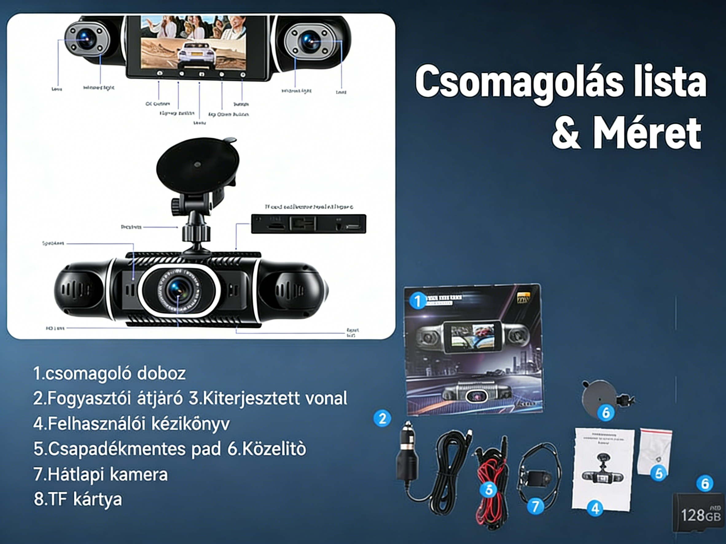 [Copy]Garmin 2026 – 5K Ultra HD Négyszemélyes Panoráma Kamera a Biztonságos és Okos Vezetésért
