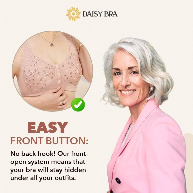 Daisy Bra – LAST DAY SALE 80% OFF – Comfortable & Convenient Front Button Bra