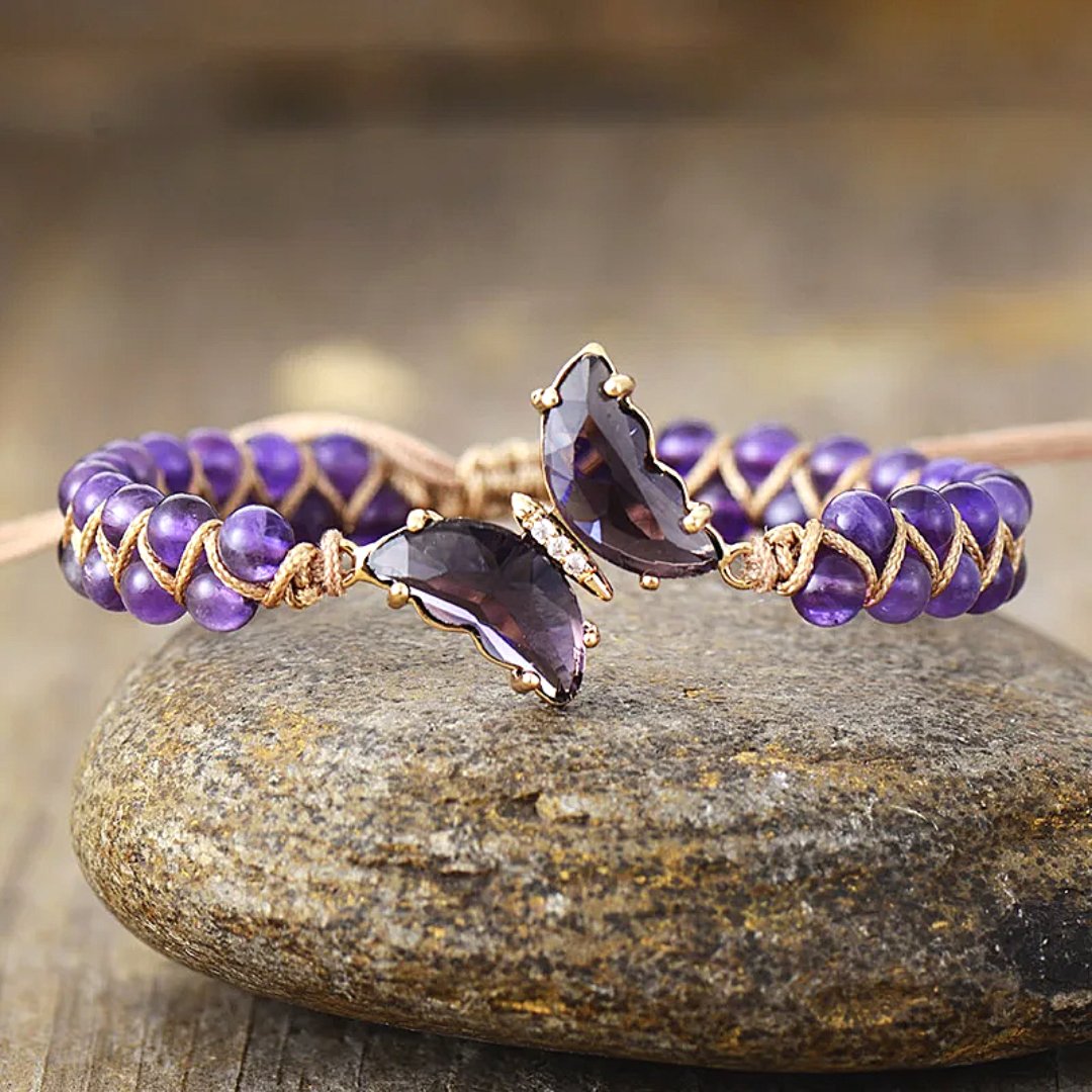 🎇Hot Sale -70% OFF For Memorial - Eternal Love Crystal Butterfly Bracelet🦋（Give a free gift card）