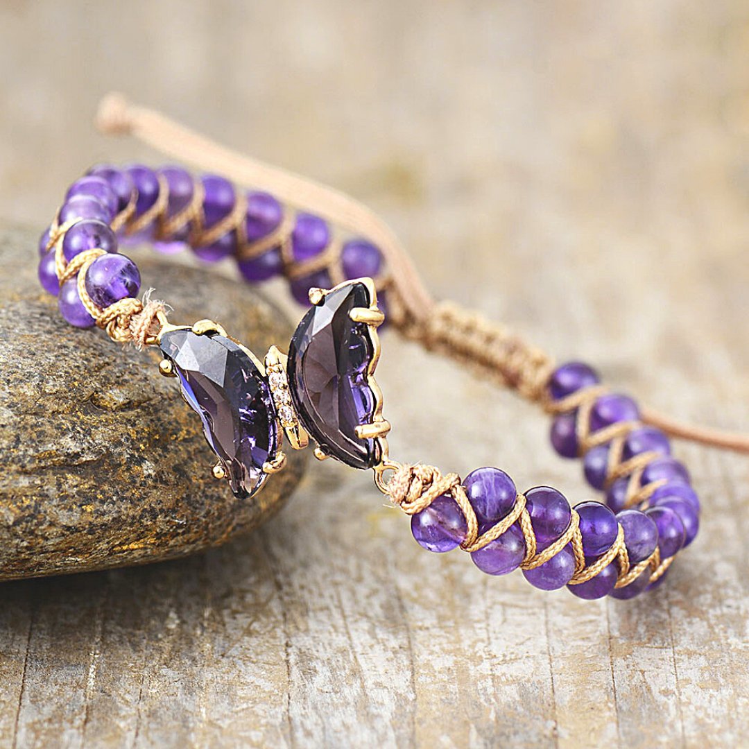 🎇Hot Sale -70% OFF For Memorial - Eternal Love Crystal Butterfly Bracelet🦋（Give a free gift card）