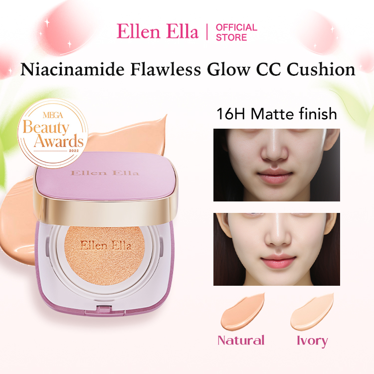 Ellen Ella Flawless Glow CC Cushion Foundation-SPF 30,High concealer and 16 hours long lasting