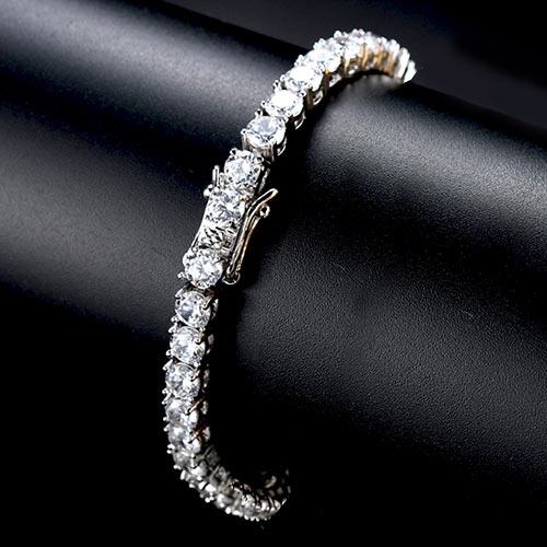 Sparkling 3MM Moissanite Tennis Bracelet with free jewelry box
