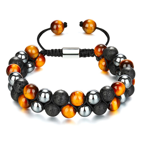 (🎁2024 New Year Hot Sale🎁)Triple Protection Bracelet-Genuine Tigers Eye Agate and Black gallstone-The Perfect Gift