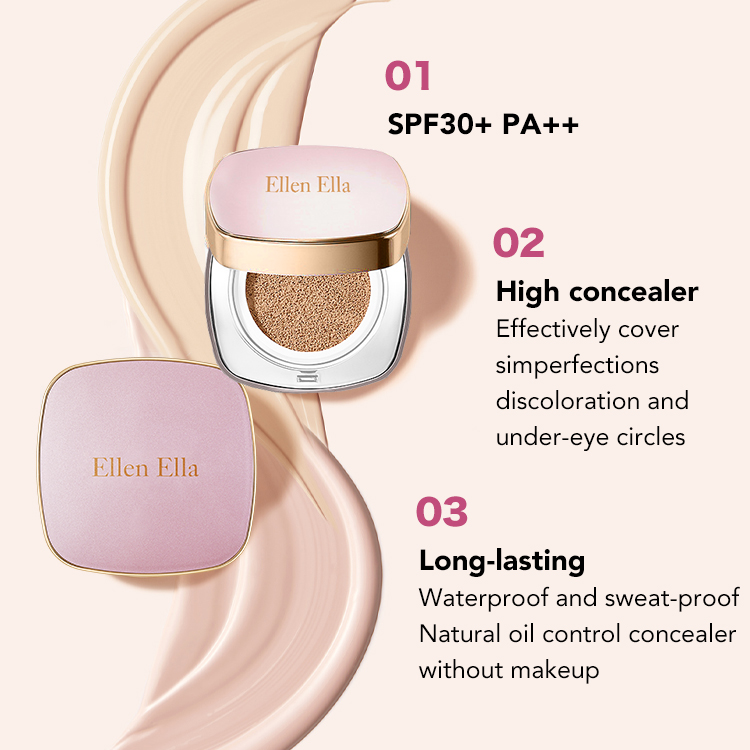 Ellen Ella Flawless Glow CC Cushion Foundation-SPF 30,High concealer and 16 hours long lasting