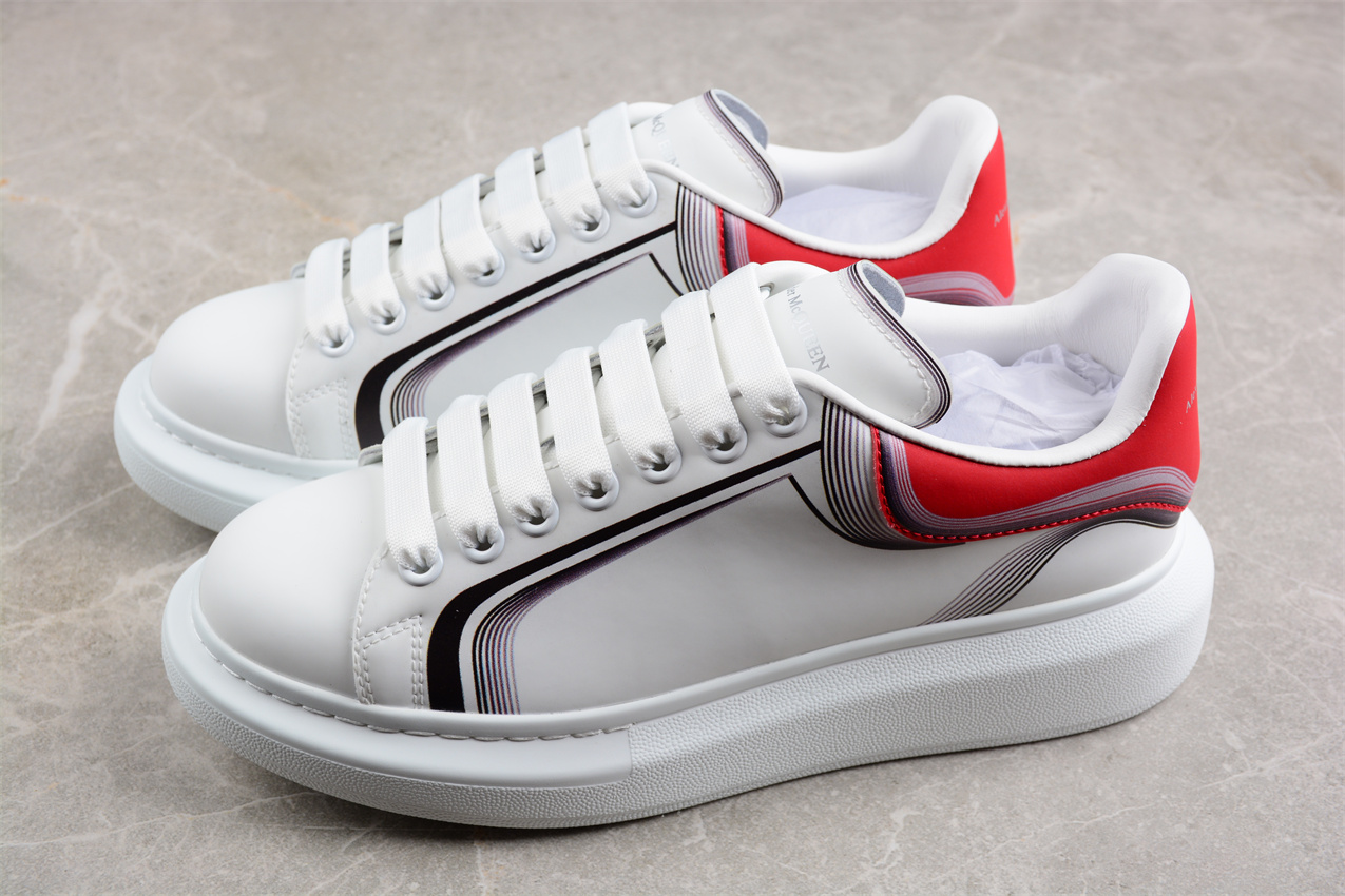 Alex McQ  men and women sneakers white red