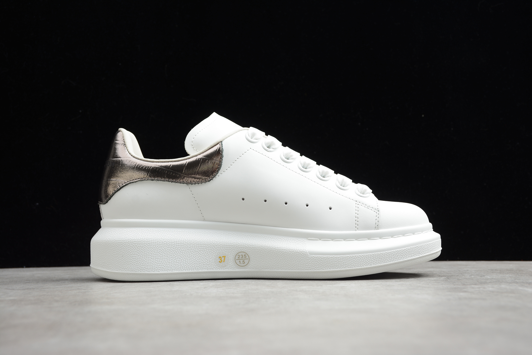 Alex McQ  women sneakers white silver-a heel