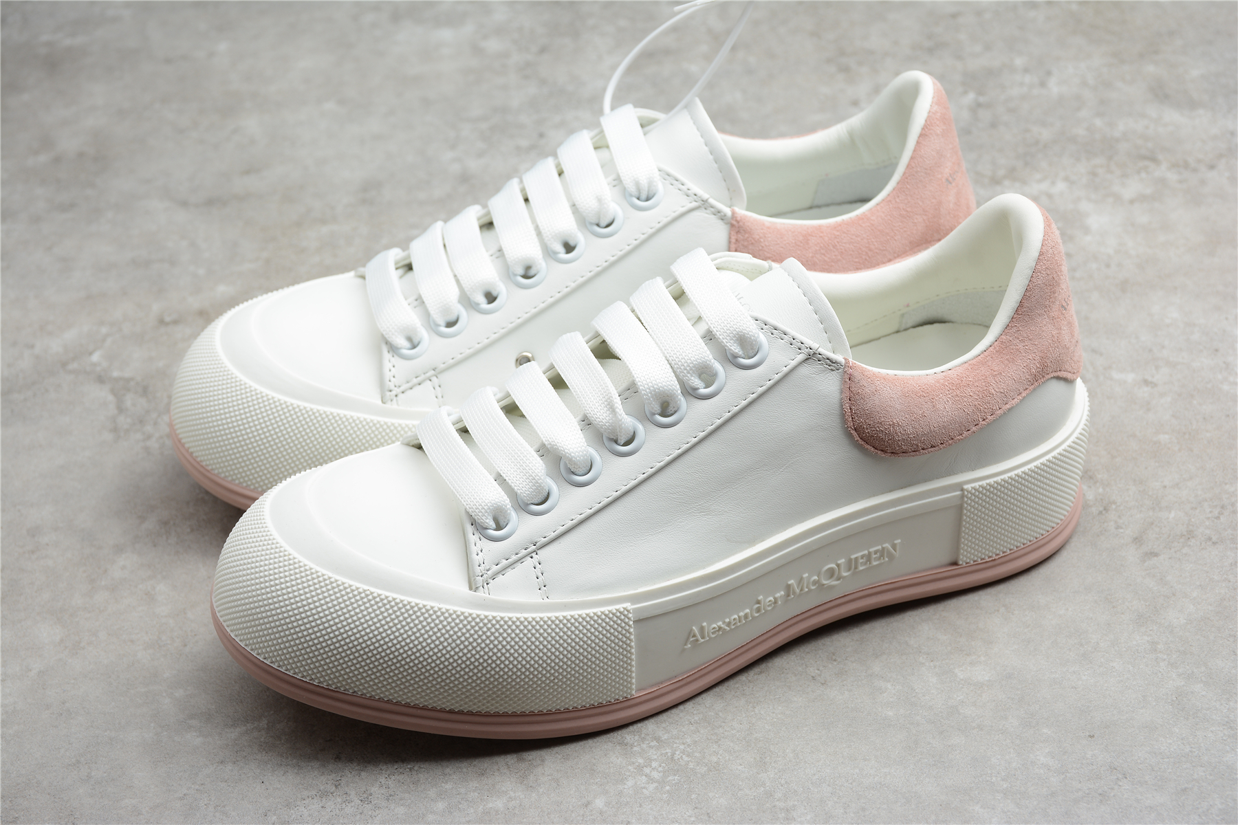 Alex McQ  women sneakers white pink low heel