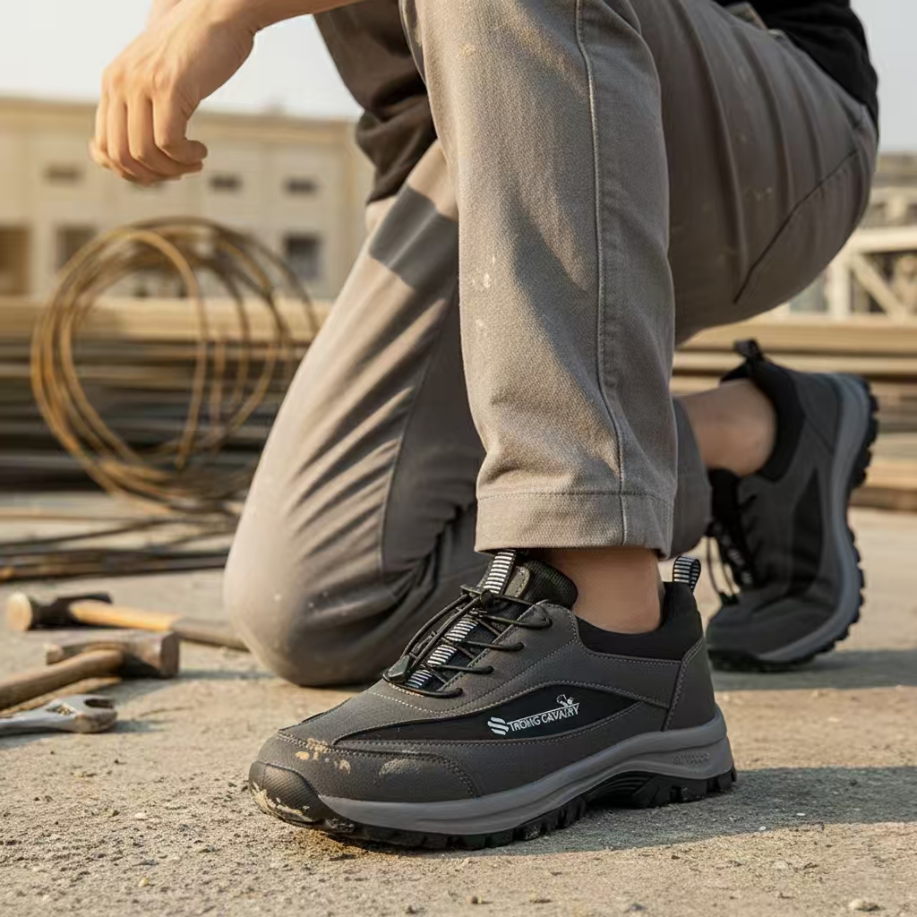 ⏰Promotion 50% OFF - Men's Comfortable Non-Slip Arch Support Steel Toe Safety Work Shoes