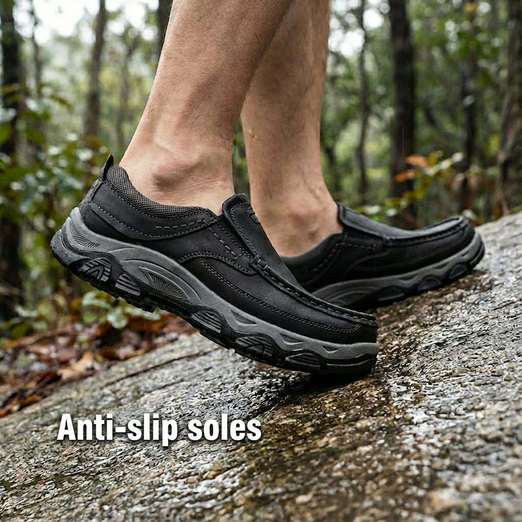 ⏰Promotion 50% OFF - Men's Orthopedic Walking Shoes | Genuine Leather Slip On Loafers