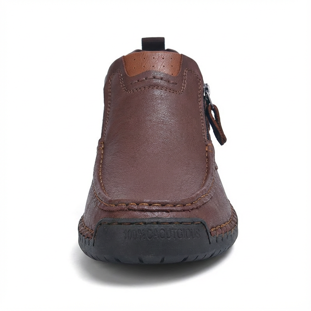 ⏰Promotion 50% OFF - Men's Handcrafted Vintage Genuine Leather Slip On Ankle Boots