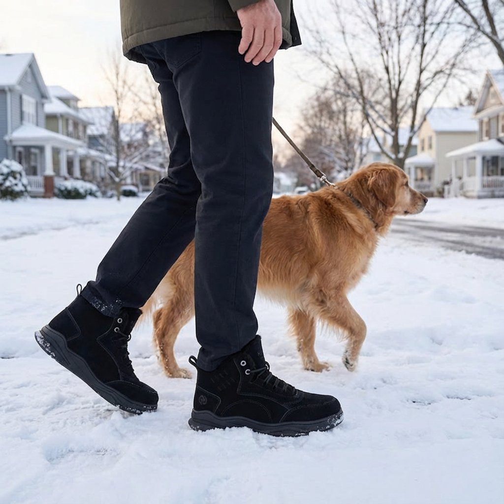 Men's-Outdoor warm waterproof ski-proof boots