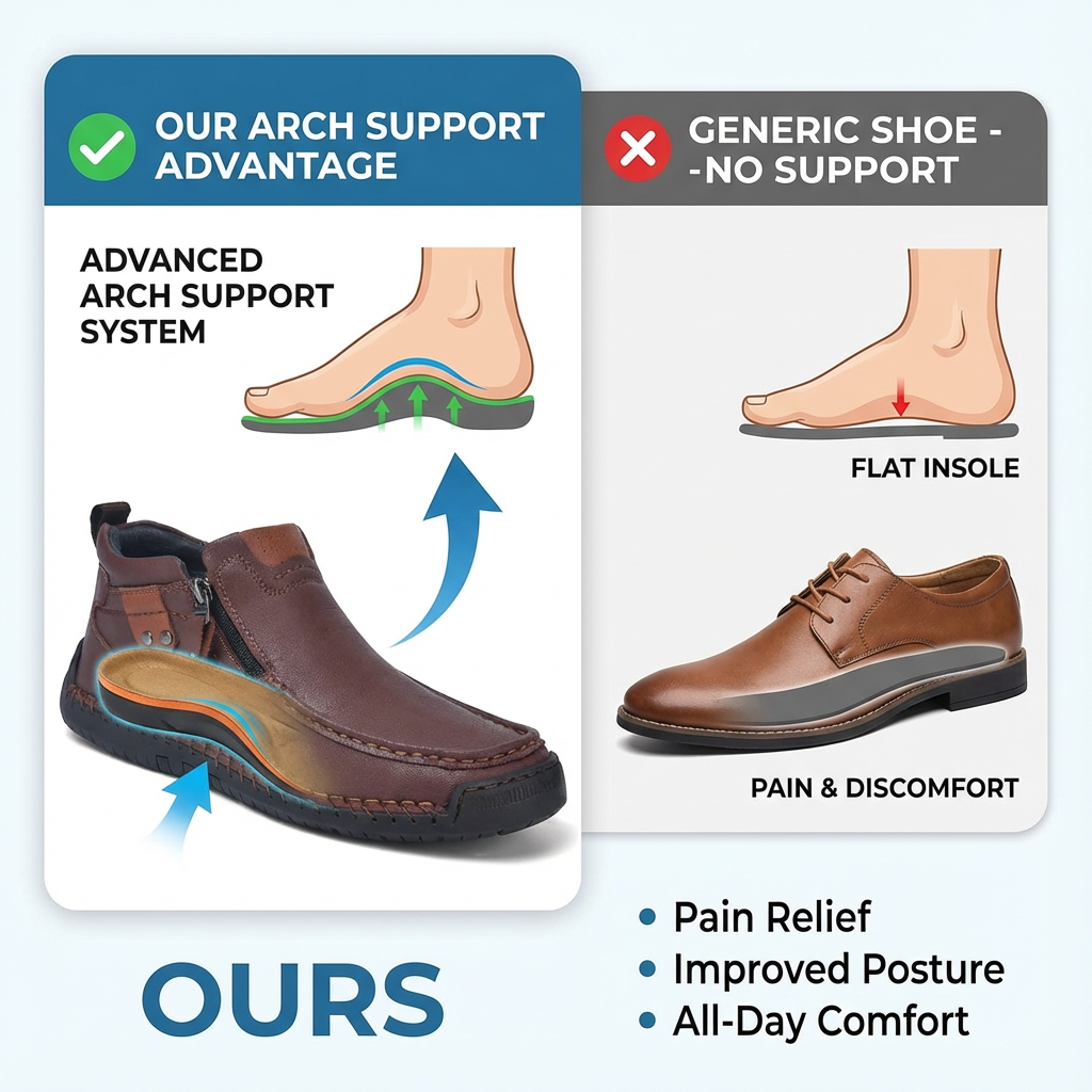 ⏰Promotion 50% OFF - Men's Handcrafted Vintage Casual Genuine Leather Relaxed Fit Ankle Boots