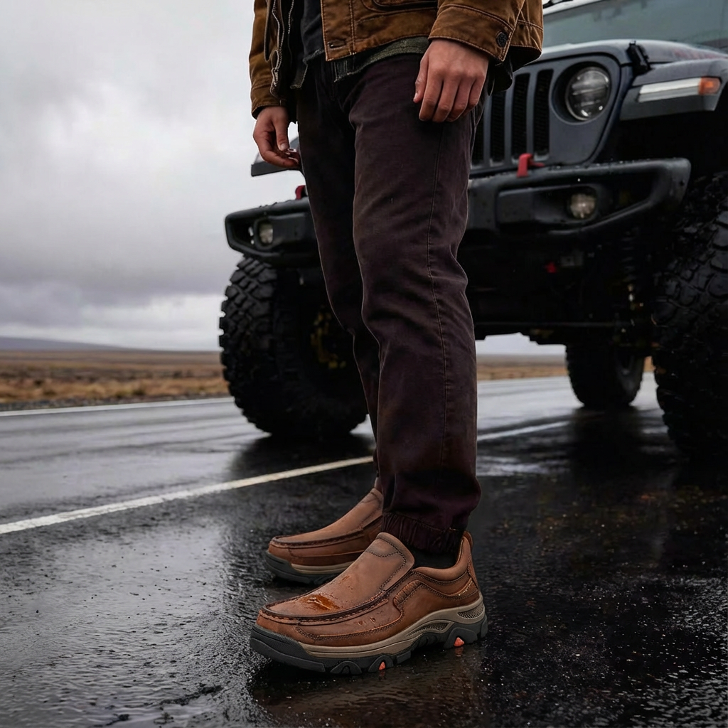 ⏰Promotion 50% OFF - Men’s Orthopedic Supportive Hands Free Slip-On Leather Casual Loafers