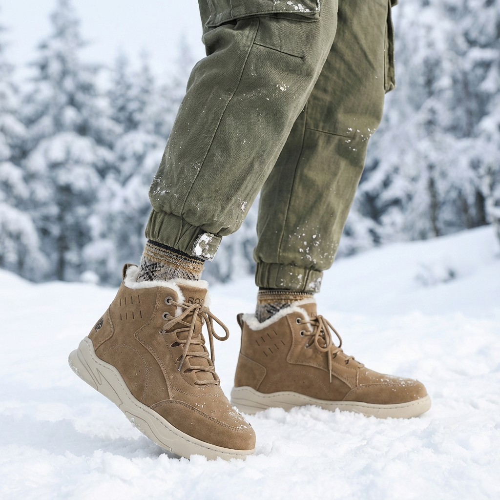 Men's-Outdoor warm waterproof ski-proof boots