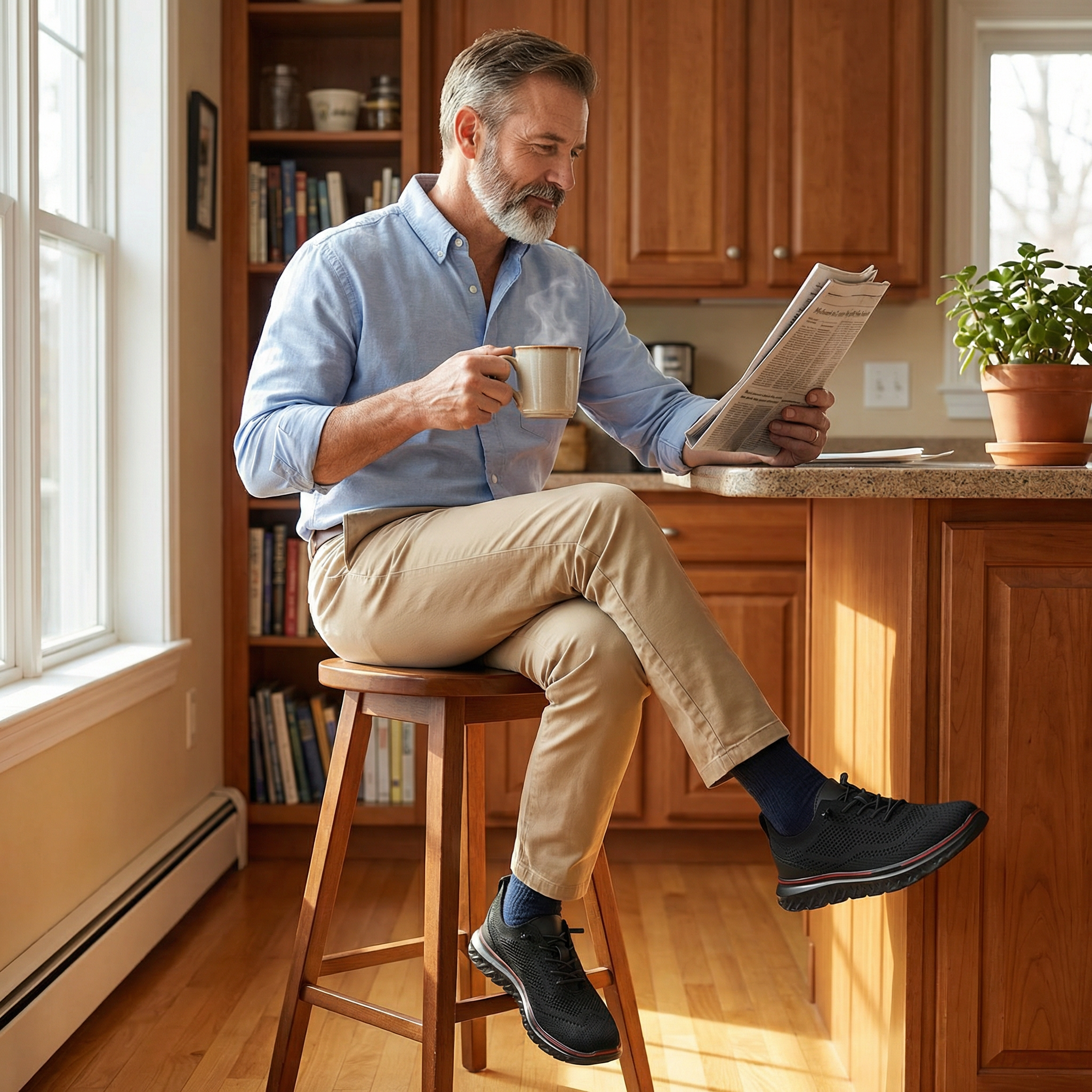 Men's hands-free casual walking shoes