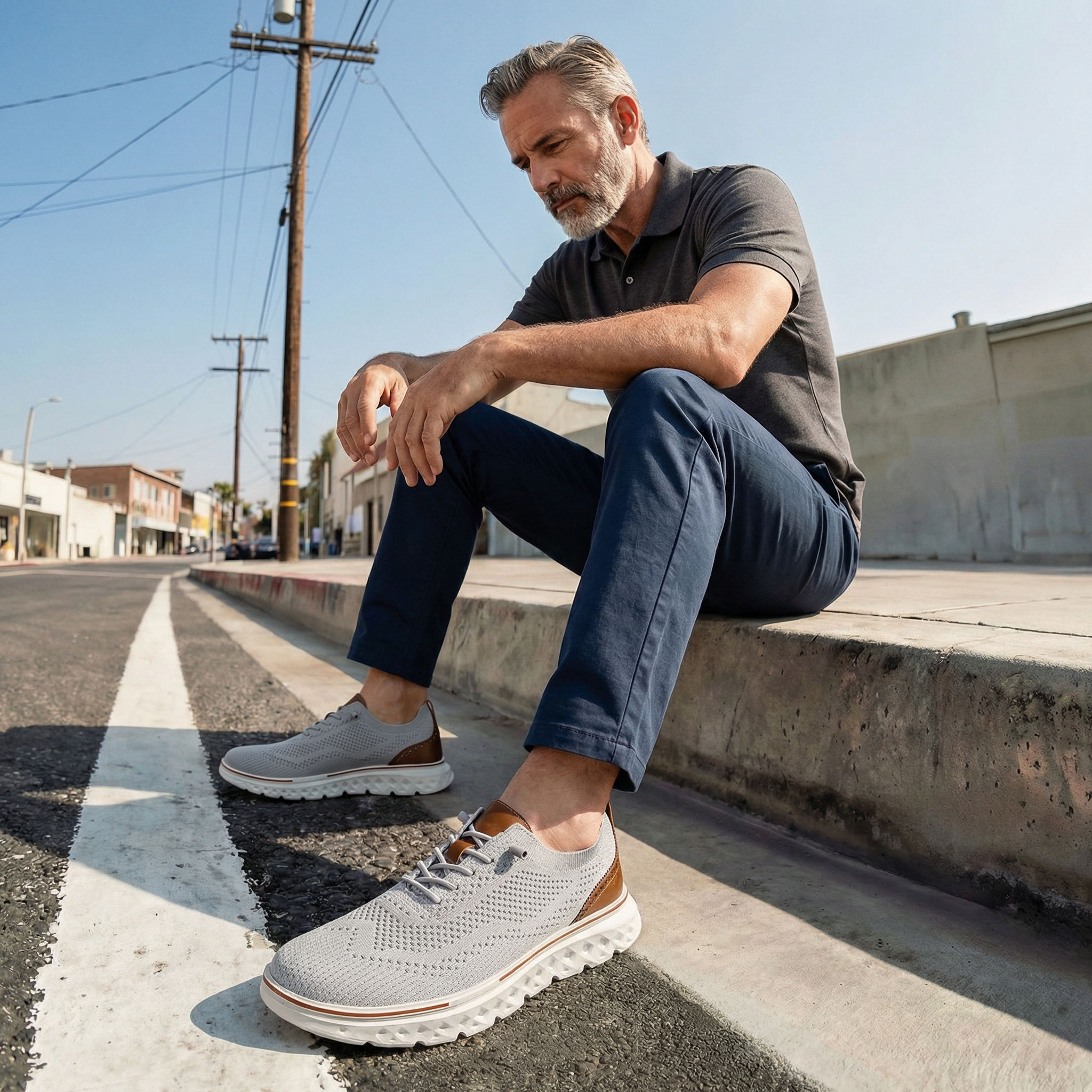 Men's hands-free casual walking shoes