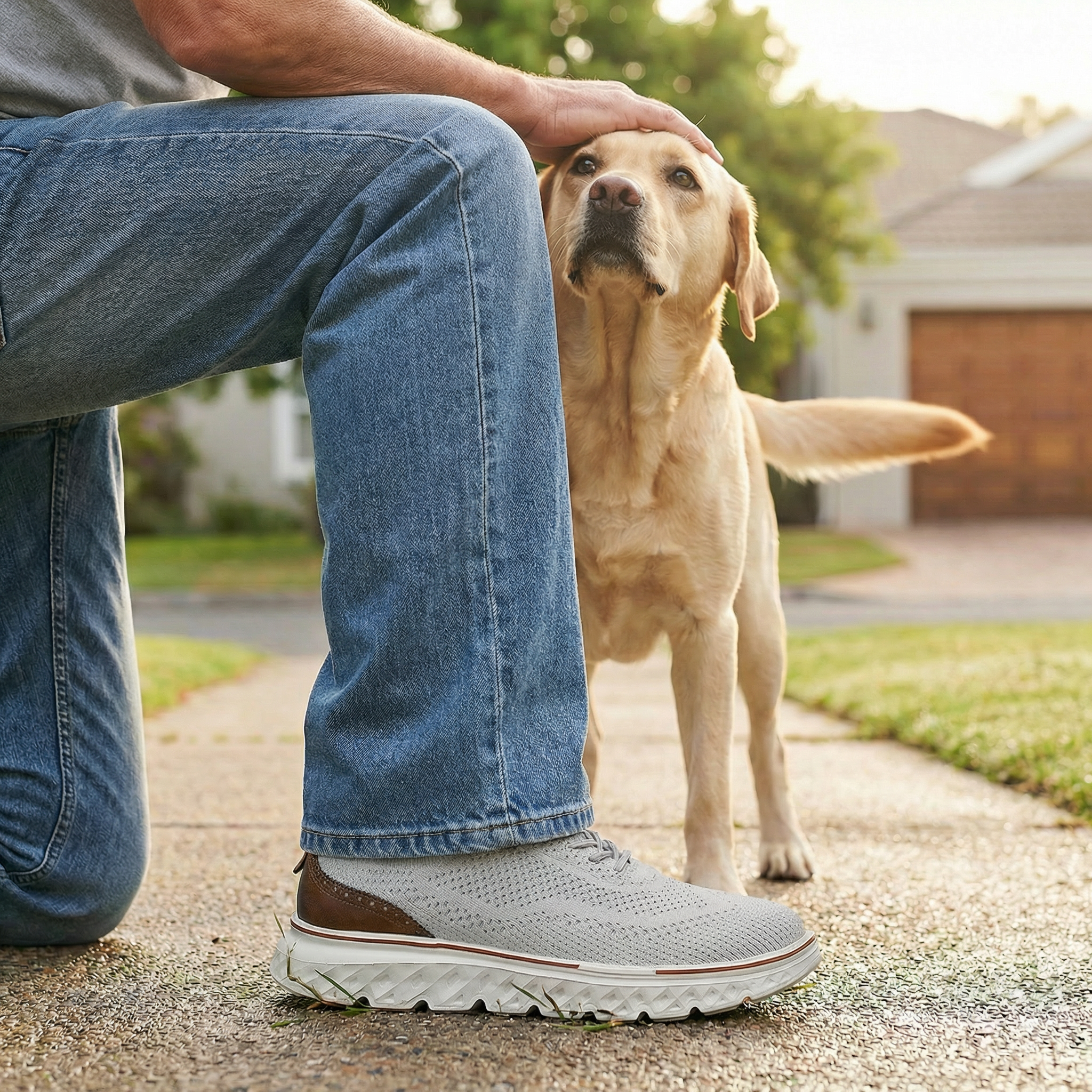 Men's hands-free casual walking shoes