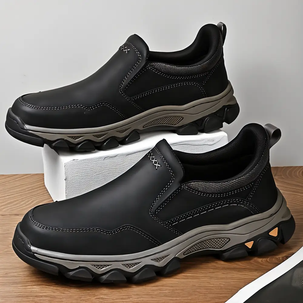 ⏰Promotion 50% OFF - Men's Genuine Leather Hands-Free Slip-On Loafers with Arch Support