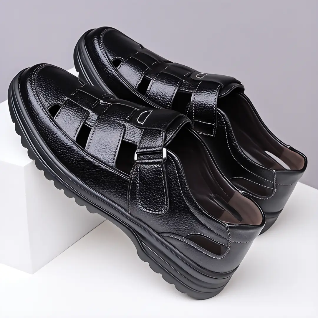 Men's Genuine Leather Comfort Walking Sandals