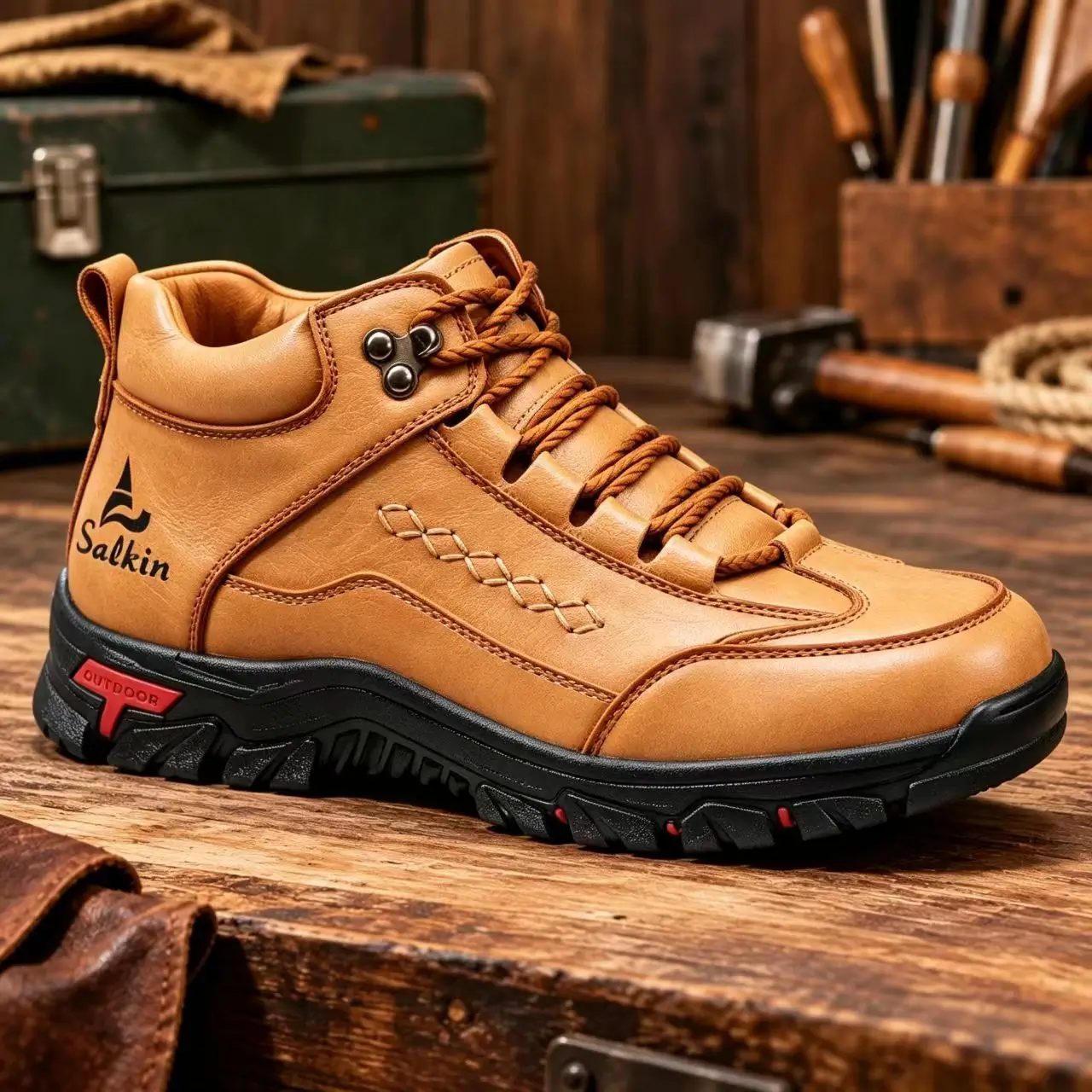 Men’s Orthopedic Outdoor Boots – Handcrafted Comfort, Arch Support & Rugged Durability