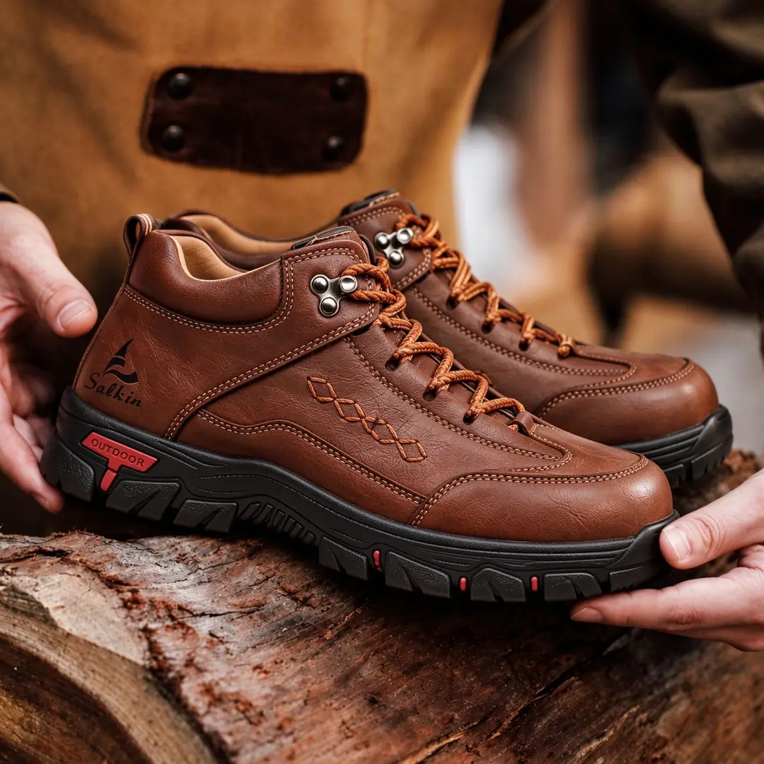 Men’s Orthopedic Outdoor Boots – Handcrafted Comfort, Arch Support & Rugged Durability