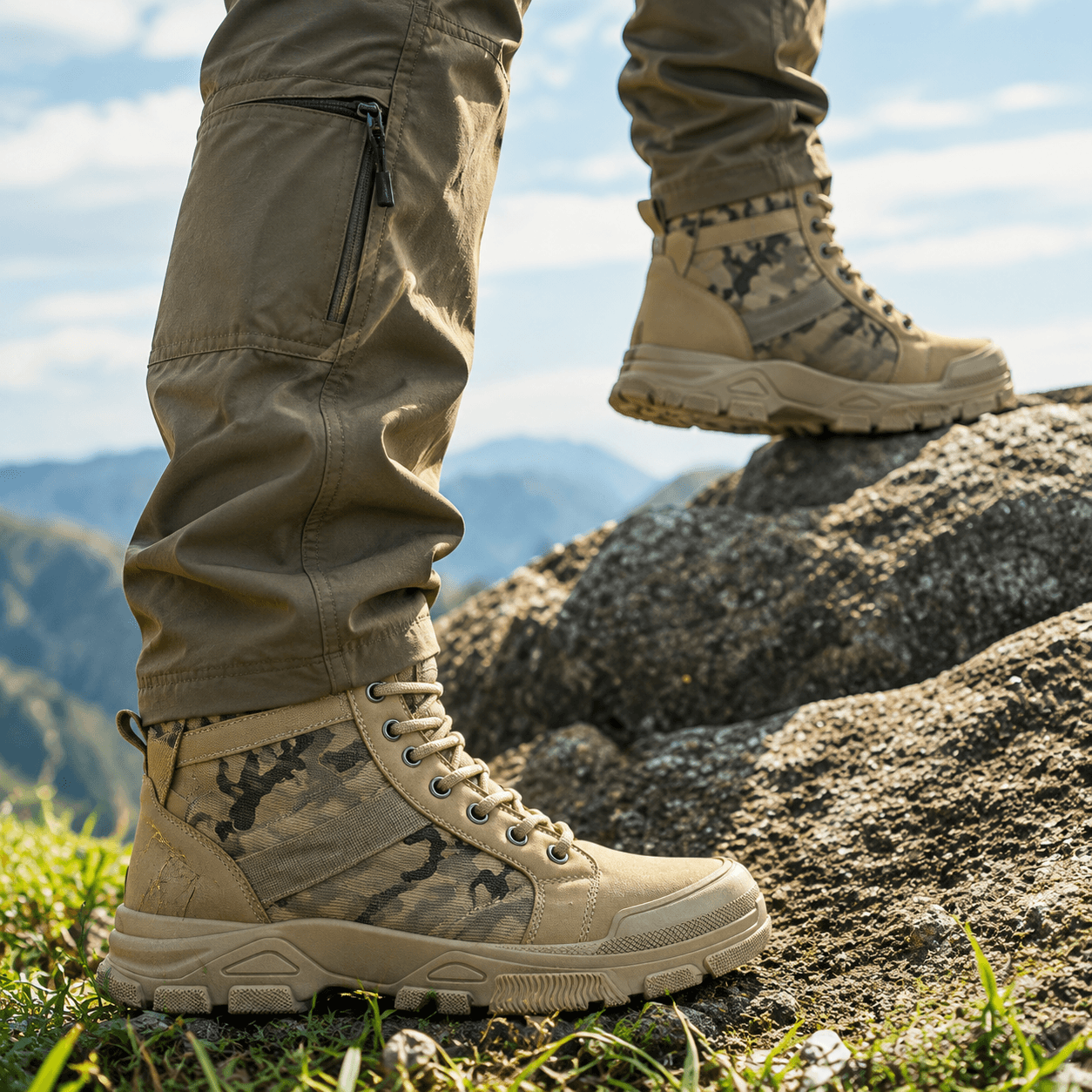 Men’s Modern Hiking Boots – Lightweight Outdoor Comfort & All-Terrain Grip