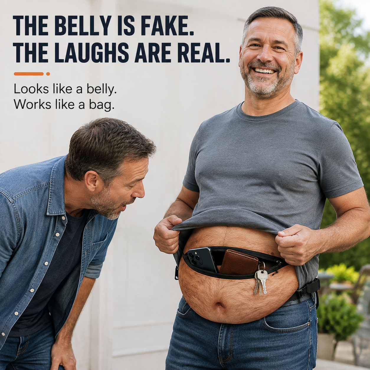 The Fake Belly Fanny Pack™ — The Funniest Waist Bag That Looks Like a Real Dad Bod