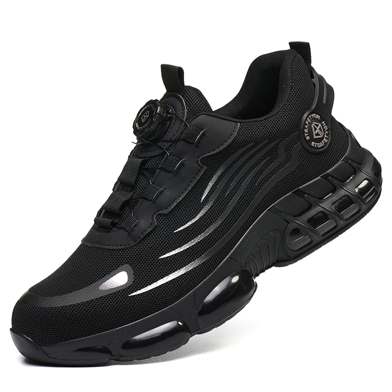 Men's lightweight and comfortable steel-toe industrial construction safety shoes