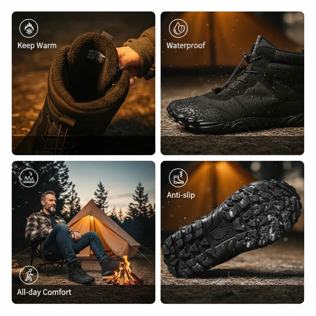 ⏰Promotion 50% OFF -Non-slip & Universal Winter Barefoot Shoe 