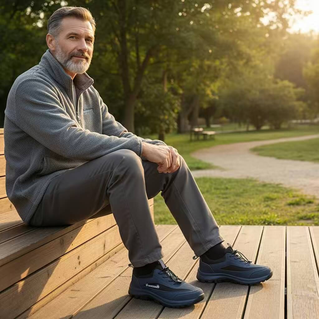 ⏰Promotion 50% OFF - Men's Comfortable Casual Arch Support Steel Toe Safety Work Shoes