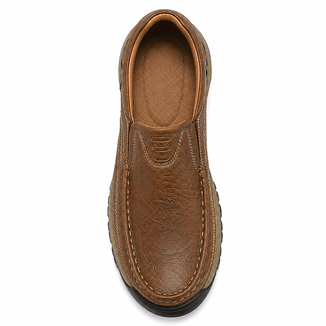 Orthopedic Walk-All-Day Loafers: Wide Toe Box & Premium Arch Support - Men's Leather Casual Shoes