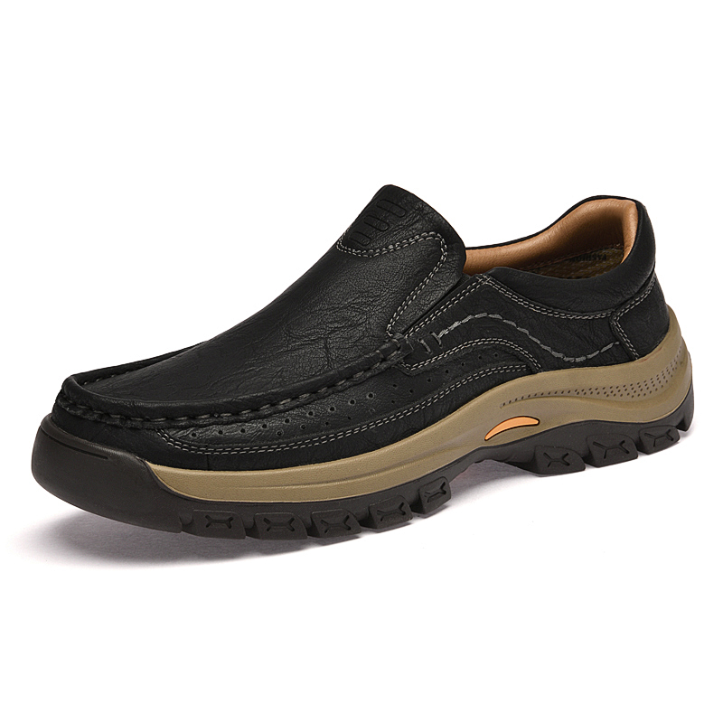 Orthopedic Walk-All-Day Loafers: Wide Toe Box & Premium Arch Support - Men's Leather Casual Shoes