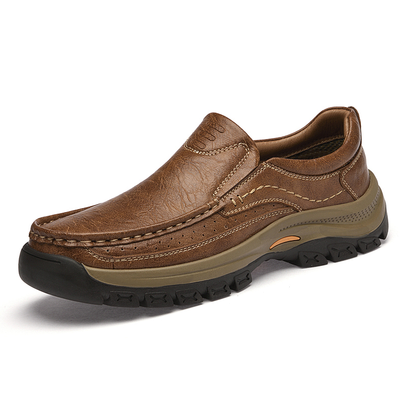 Orthopedic Walk-All-Day Loafers: Wide Toe Box & Premium Arch Support - Men's Leather Casual Shoes