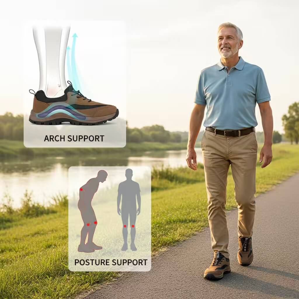 ⏰Promotion 50% OFF - Men's steel-toed shoes, non-slip and comfortable, orthopedic walking shoes