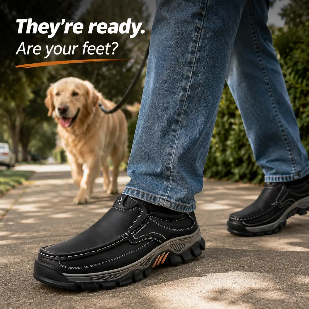 ⏰Promotion 50% OFF - Men's Orthopedic Comfortable Casual Genuine Leather Slip On Loafers