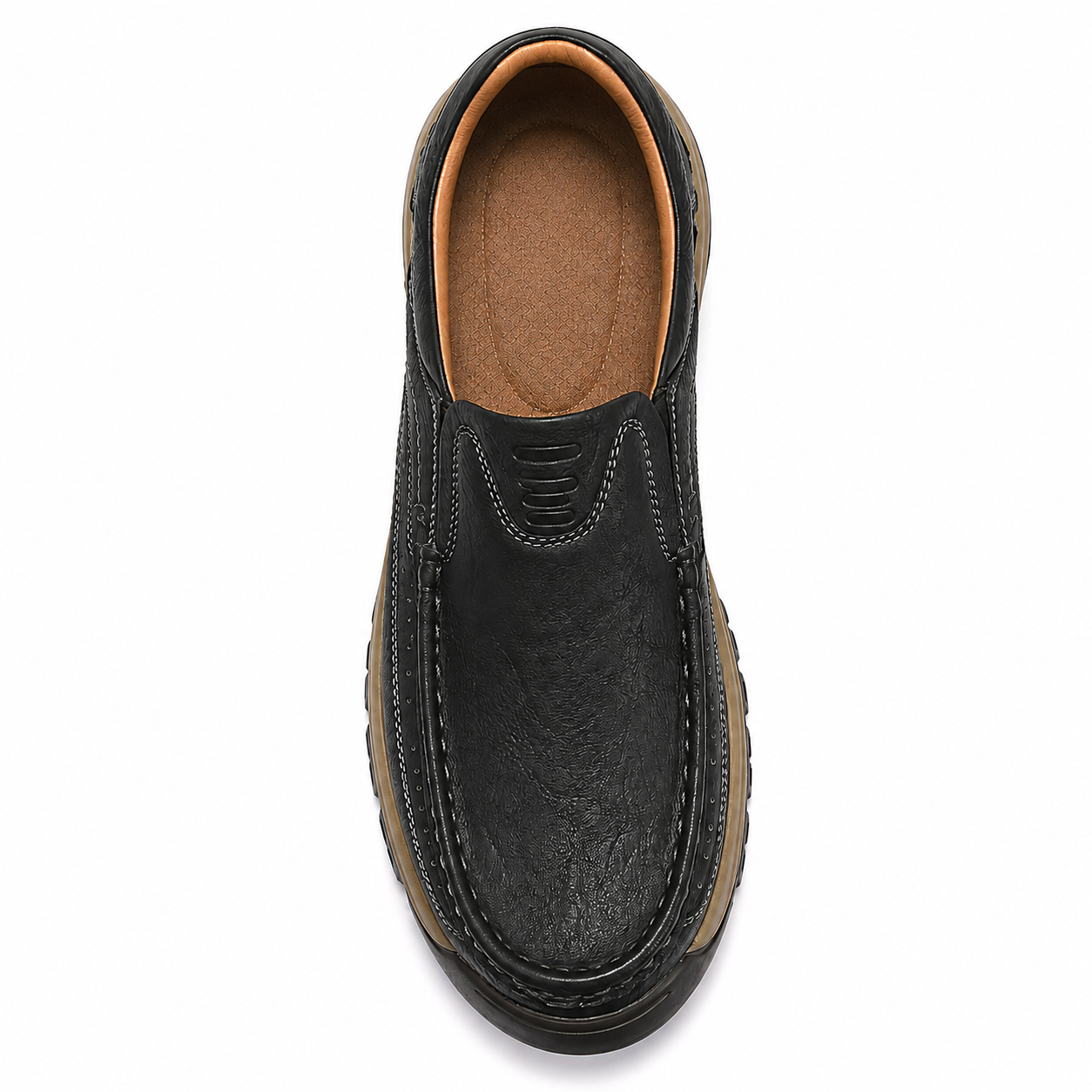 Orthopedic Walk-All-Day Loafers: Wide Toe Box & Premium Arch Support - Men's Leather Casual Shoes