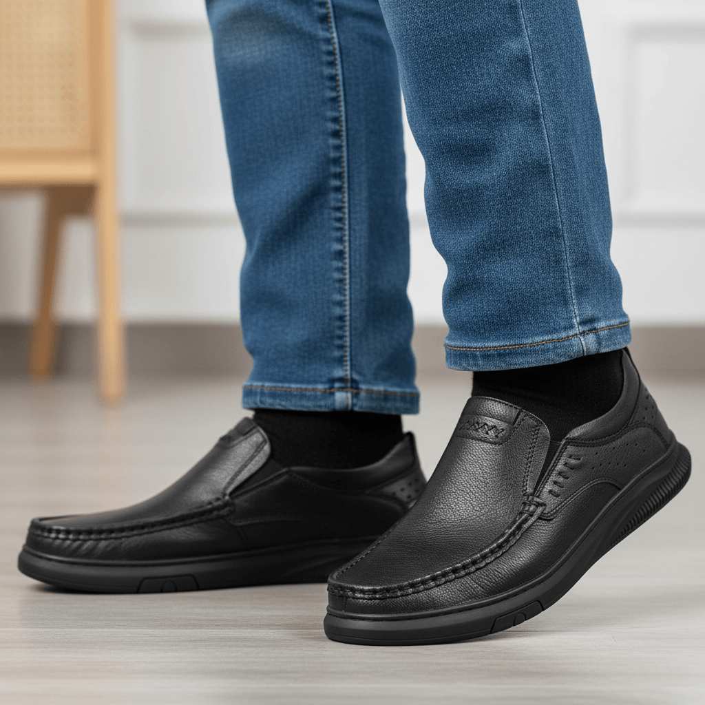 💥Black Friday Deal - 50% OFF⏳Men's Comfortable Arch Support Slip-On Leather Loafers