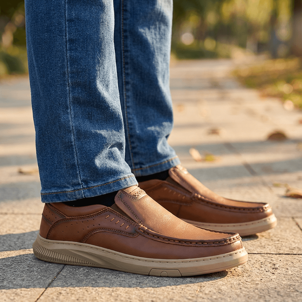 💥Black Friday Deal - 50% OFF⏳Men's Comfortable Arch Support Slip-On Leather Loafers